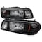Spec-D Tuning 87-93 Ford Mustang 1 Piece Crystal Housing Headlight Black 2LCLH-MST87JM-RS - alternate 1